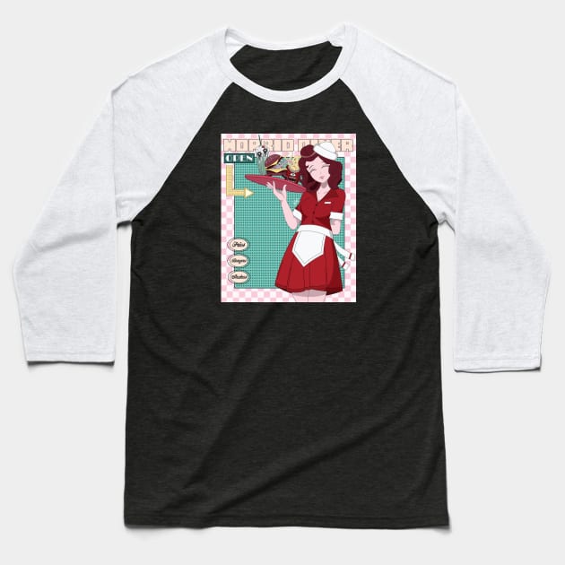 Horrid Diner Baseball T-Shirt by Munchbud Ink